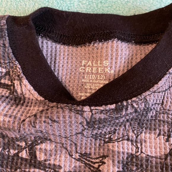 Kids thermal underwear longjohns black gray camo - Picture 3 of 4